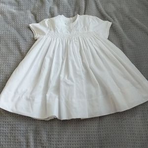 Sarah Louise white smocked dress